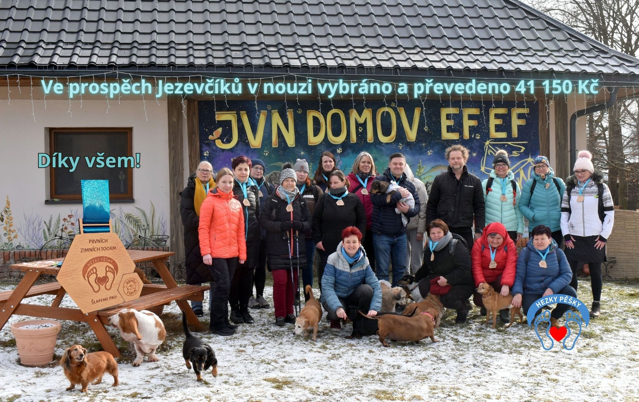 Ve prospěch Jezevčíků v nouzi vybráno a převedeno 41 150 Kč